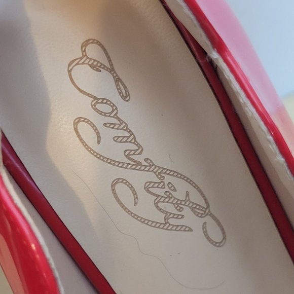 Red Comfity Stiletto Spike Heels 4.75 Inches Tall Women 6.5-7 No Size Printed - Picture 5 of 10